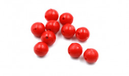 Бусина фидерная Namazu Soft Beads, PVC, круглая, d-7 мм, цв. фц. красный 20 шт.