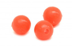 Бусина фидерная Namazu Soft Beads, PVC, овальная, d-6,4 мм, L-8,3 мм, цв. фц. оранж. 20 шт.