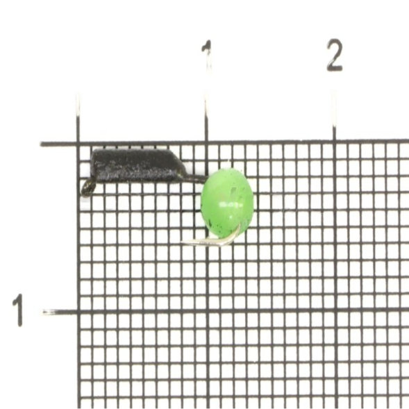 Мормышка вольфрамовая True Weight цена за 1 шт Гвоздешарик гв. d1.5 кош. глаз зеленый