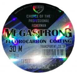 Леска CONDOR Megastrong Fluocarbon Coating d-0,25 мм, L-30 м, разрывная нагрузка 9,90 кг 10 шт