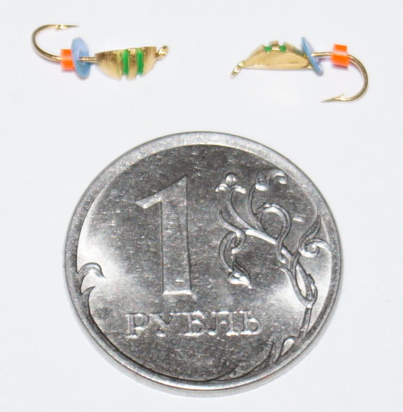 Мормышка вольфрамовая Клопик 2.5 с рисками гальваника Золото 520