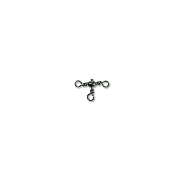 Вертлюг тройной Condor 90 град. Rarrel Cross-line Swivel, цвет Black Nikel, размер 10, 100шт.
