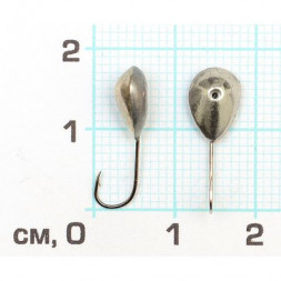 Мормышка паяная ПИРС Капля большая 1г никель