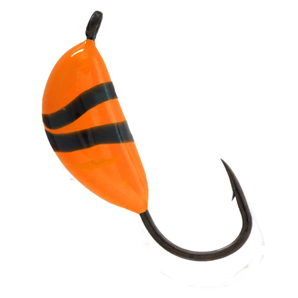 Мормышка вольфрамовая Lumicom Банан с ушком Ф4 обмазка винт OrBL