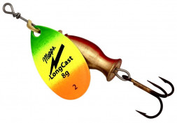 Блесна вращающаяся MEPPS Aglia Long Cast №2 Tiger 8г