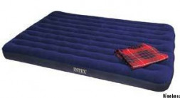 Кровать (Intex) Classic Downy 99*191*22см флок, синий 68757