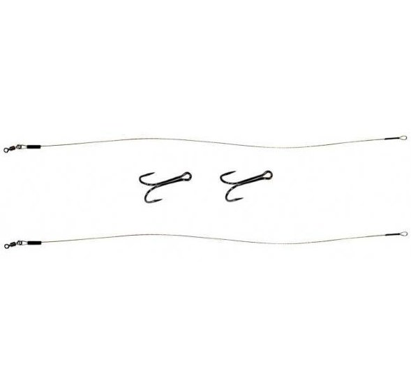 Поводок ПРОСТО жерл. с дв. AFW 1х7 28см 0.25мм 7кг 2шт